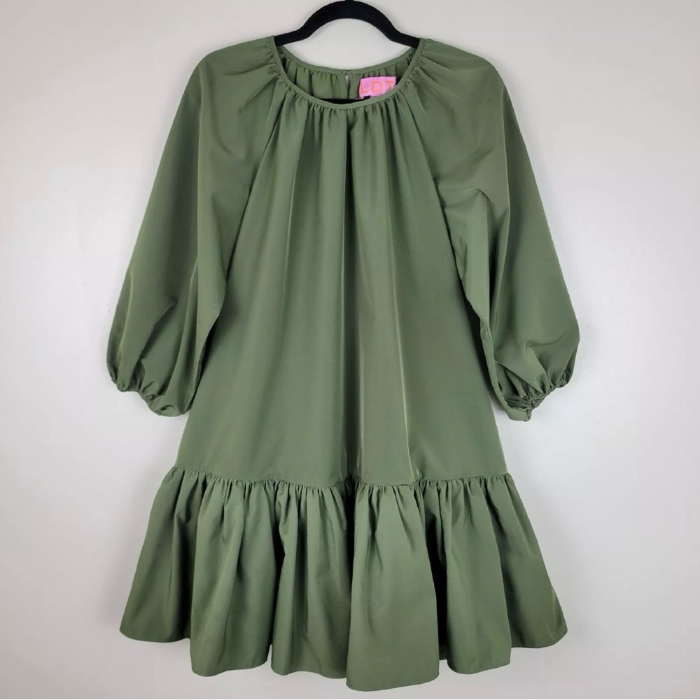 NWOT LDT Anthropologie Green Pleaded Skirt - Picture 4 of 4